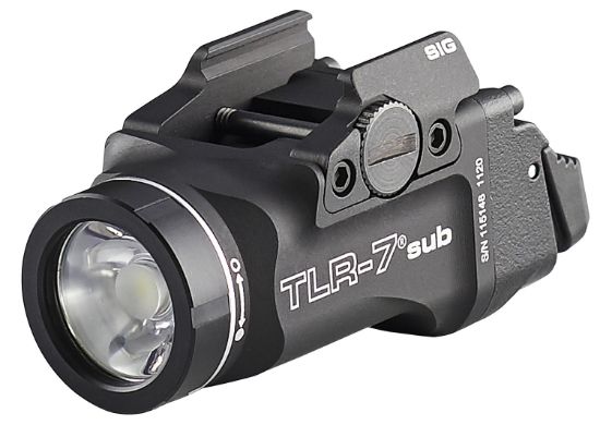 Picture of Streamlight 69401 Tlr-7 Sub Gun Light Black Anodized 500 Lumens White Led Sig Sauer P365/P365 Xl 