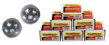 Picture of Traditions A1644 Rifle Round Balls 50 Cal Lead Ball .490 Dia 177 Gr/ 100 Per Box 