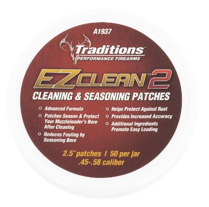 Picture of Traditions A1937 Ez Clean 2 Cleaning Patches 45/58 Cal 2.5" Patches 50 Pkg 