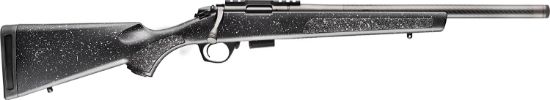 Picture of Bergara Rifles Bmr006 Bmr Full Size 17 Hmr 5+1/10+1 20" Matte Blued Carbon Fiber/Steel Threaded Barrel & Drilled & Tapped Steel Receiver, Fixed Black/Gray Speckled Synthetic Stock 
