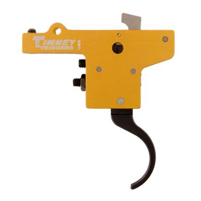 Picture of Timney Triggers 201 Featherweight Curved Trigger With 3 Lbs Draw Weight & Yellow/Black Finish For Mauser 98Fn 