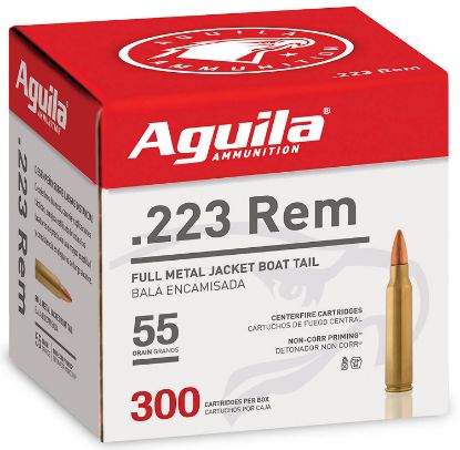 Picture of Aguila 1E223108 Target & Range Rifle 223Rem 55Gr Full Metal Jacket 300 Per Box/4 Case 