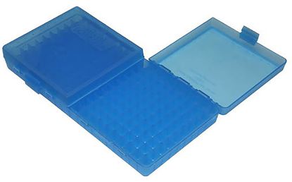 Picture of Mtm Case-Gard P2004524 Case-Gard 200 Series Multi-Caliber Handgun Clear Blue Polypropylene 200 Rds 