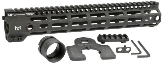 Picture of Midwest Industries Mig4m12625 Tactical G4m Handguard Ar-15 Black Hardcoat Anodized Black 12.6" 6061-T6 Aluminum M-Lok 