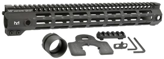 Picture of Midwest Industries Mig4m14 Tactical G4m Handguard Ar-15 Black Hardcoat Anodized Black 14" 6061-T6 Aluminum M-Lok 