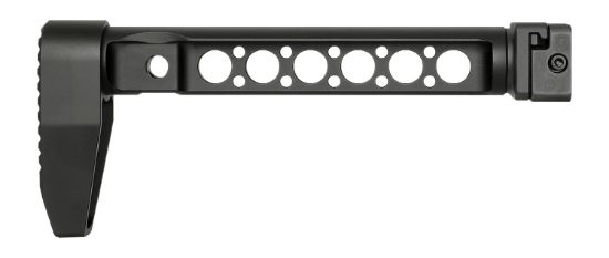 Picture of Midwest Industries Mistapsflws Buttstock With Folding Adaptor Black Steel With Minimalistic Butt Plate 