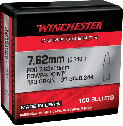 Picture of Winchester Ammo Wb762p123x Centerfire Rifle 7.62Mm .310 123 Gr Power Point 100 Per Box/ 10 Case 