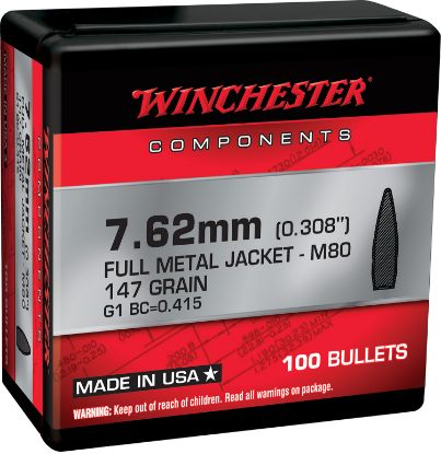 Picture of Winchester Ammo Wb762147nx Centerfire Rifle 308 Win 7.62X51mm Nato .308 147 Gr Full Metal Jacket 100 Per Box/ 10 Case 