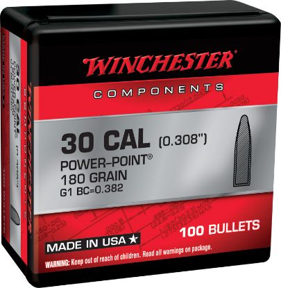 Picture of Winchester Ammo Wb308p180x Centerfire Rifle 308 Win .308 180 Gr Power Point 100 Per Box/ 10 Case 