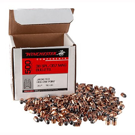 Picture of Winchester Ammo Wb38hp110d Centerfire Handgun Reloading 38 Cal .357 110 Gr Jacket Hollow Point 500 Per Box/ 4 Case 