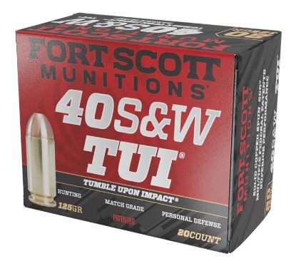 Picture of Fort Scott Munitions 400125Scv Tumble Upon Impact (Tui) 40 S&W 125 Gr Solid Copper Spun 20 Per Box/ 25 Case 