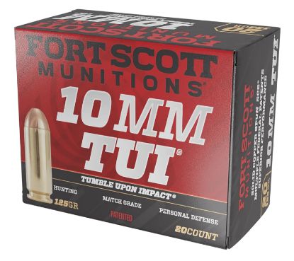 Picture of Fort Scott Munitions 10Mm124scv Tumble Upon Impact (Tui) 10Mm Auto 125 Gr Solid Copper Spun 20 Per Box/ 25 Case 