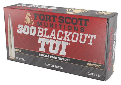 Picture of Fort Scott Munitions 300115Scv Tumble Upon Impact (Tui) 300 Blackout 115 Gr Solid Copper Spun 20 Per Box/ 25 Case 