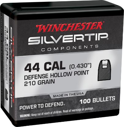 Picture of Winchester Ammo Wb44st210x Centerfire Handgun Reloading 44 Mag .430 210 Gr Silvertip Hollow Point 100 Per Box/ 10 Case 
