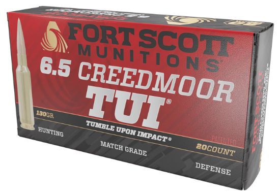 Picture of Fort Scott Munitions 65Cm130scv2 Tumble Upon Impact (Tui) Rifle 6.5 Creedmoor 130 Gr Solid Copper Spun 20 Per Box/ 10 Case 