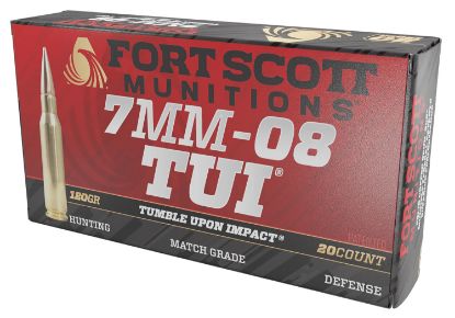 Picture of Fort Scott Munitions 7Mm08120scv1 Tumble Upon Impact (Tui) Rifle 7Mm-08 Rem 120 Gr Solid Copper Spun 20 Per Box/ 10 Case 