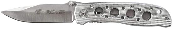 Picture of Smith & Wesson Knives Ck105hcp Extreme Ops 3.22" Folding Drop Point Plain 7Cr15mov Ss Blade Aluminum Handle Includes Pocket Clip 