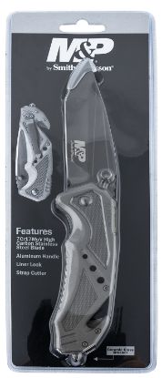 Picture of Schrade Swp11gcp Smith & Wesson Rescue 3.79" Folding Tanto Plain 7Cr15mov Ss Blade Aluminum Handle Includes Pocket Clip 