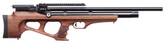 Picture of Benjamin Bpa77w Akela Lever Action Pcp 177 Pellet 12Rd Black Hardwood Fixed Adjustable Comb Stock 