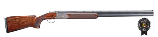 Picture of Rizzini Usa 670112 Venus Ladies Sporter Compact 12 Gauge Break Open 2.75" 2Rd 30" Gloss Blued Vent Rib Barrel, Coin Anodized Silver Engraved Steel Receiver, Fixed W/Pistol Grip Turkish Walnut Stock 