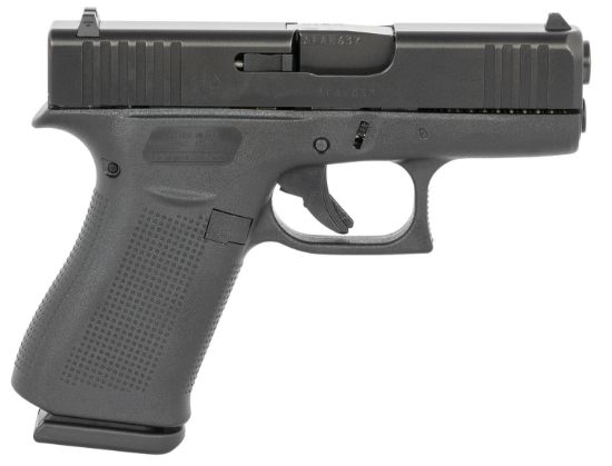 Picture of Glock Ux4350201 G43x Sub-Compact 9Mm Luger 10+1 3.41" Black Gmb Barrel, Black Ndlc Serrated Steel Slide, Black Polymer Frame W/Beavertail, Ambidextrous, Usa Made 