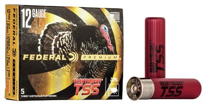 Picture of Federal Ptssx191f7 Premium Turkey Heavyweight Tss 12 Gauge 3.50" 2 1/4 Oz Tungsten 7 Shot 5 Per Box/ 50 Case 