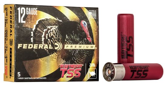 Picture of Federal Ptssx191f9 Premium Turkey Heavyweight Tss 12 Gauge 3.50" 2 1/4 Oz Tungsten 9 Shot 5 Per Box/ 50 Case 