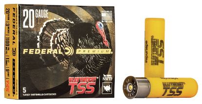 Picture of Federal Ptssx259f9 Premium Turkey Heavyweight Tss 20 Gauge 3" 1 1/2 Oz Tungsten 9 Shot 5 Per Box/ 50 Case 