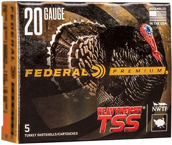 Picture of Federal Ptssx257f9 Premium Heavyweight Tss 20 Gauge 2.75" 1 1/8 Oz 9 Shot 5 Per Box/ 10 Case 