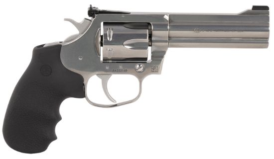 Picture of Colt Mfg Kcobrasb4ns King Cobra Target 357 Mag 6 Shot 4.25" Brushed Stainless Steel Barrel, Cylinder & Frame, Black Hogue Rubber W/Finger Grooves Grip 