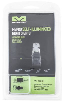 Picture of Meprolight Usa 102423101 Tru-Dot Black | Green Tritium Front Sight Green Tritium Rear Sight Set 