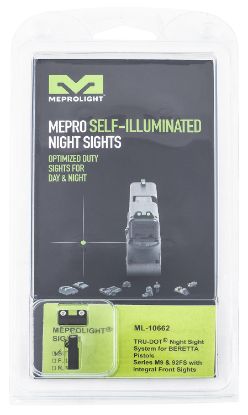 Picture of Meprolight Usa 106623101 Tru-Dot Black | Green Tritium Front Sight Green Tritium Rear Sight Set 