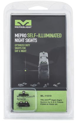 Picture of Meprolight Usa 115193101 Tru-Dot Black | Green Tritium Front Sight Green Tritium Rear Sight Set 