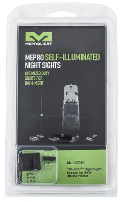 Picture of Meprolight Usa 127403101 Tru-Dot Black | Green Tritium Front Sight Green Tritium Rear Sight Set 