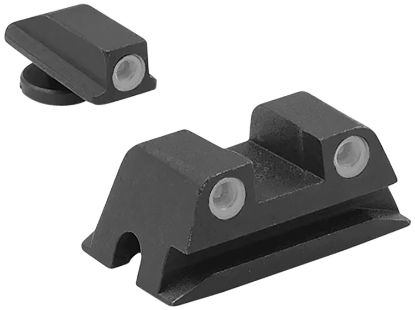 Picture of Meprolight Usa 177763101 Tru-Dot Black | Green Tritium Front Sight Green Tritium Rear Sight Set 