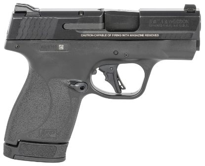 Picture of Smith & Wesson 13248 M&P Shield Plus Micro-Compact Frame 9Mm Luger 10+1/13+1, 3.10" Black Armornite Stainless Steel Barrel & Serrated Slide, Matte Black Polymer Frame, No Safety 