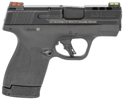 Picture of Smith & Wesson 13254 M&P Performance Center Shield Plus 9Mm Luger 3.10" Ported Barrel 10+1 Or 13+1, Black Polymer Frame, Ported Armornite Slide, Fiber Optics Sights, Manual Safety 