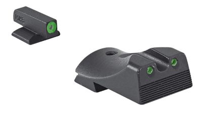 Picture of Meprolight Usa 412183111 Hyper-Bright Black | Green Tritium With Green Outline Front Sight Green Tritium With Black Outline Rear Sight Set 