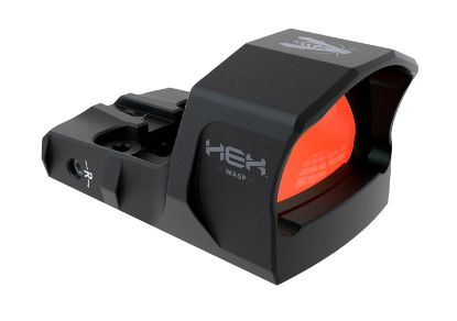 Picture of Hex Optics Ge5077micret Hex Wasp Black Anodized 3.5 Moa Red Dot Reticle 
