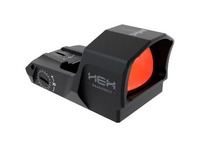 Picture of Hex Optics Ge5077stndret Hex Dragonfly Black Anodized 3.5 Moa Illuminated Red Dot Reticle 