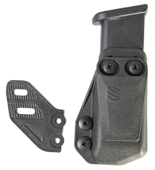 Picture of Blackhawk 416A02bk Stache Mag Carrier Iwb Double Stack Belt Clip Mount Fits Belts 1.50" Wide Black Polymer Ambidextrous 