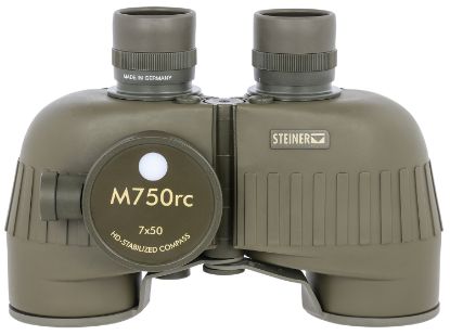 Picture of Steiner 2690 M750rc Reticle & Compass 7X50mm Range Finding Reticle Floating Prism, Sports-Auto Focus, Od Green Makrolon W/Rubber Armor Features Compass 