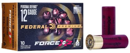 Picture of Federal Pd12fx200 Premium Force X2 12 Gauge 2.75" 9 Pellets 00 Buck Shot 10 Per Box/ 25 Case 