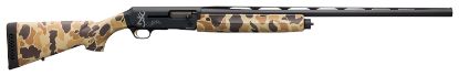 Picture of Browning 011431204 Silver Field 12 Gauge 28" 3.5" 4+1, Alloy Receiver With Black/Charcoal Bi-Tone Finish, Vintage Tan Camo Synthetic Stock With Textured Gripping Surface 