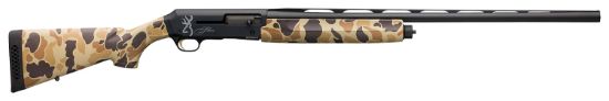 Picture of Browning 011431204 Silver Field 12 Gauge 28" 3.5" 4+1, Alloy Receiver With Black/Charcoal Bi-Tone Finish, Vintage Tan Camo Synthetic Stock With Textured Gripping Surface 