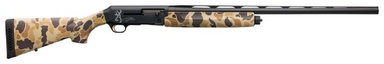 Picture of Browning 011431205 Silver Field 12 Gauge 26" 3.5" 4+1, Alloy Receiver With Black/Charcoal Bi-Tone Finish, Vintage Tan Camo Synthetic Stock With Textured Gripping Surface 