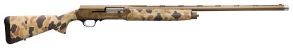 Picture of Browning 0119072004 A5 Wicked Wing 12 Gauge 28" 4+1 3.5" Burnt Bronze Cerakote Vintage Tan Camo Fixed Textured Grip Panels Stock Right Hand (Full Size) Includes Banded Invector-Ds Extended Chokes 