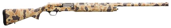 Picture of Browning 0119082004 A5 12 Gauge 28" Barrel 3.5" 4+1, Full Coverage Vintage Tan Camo, Textured Synthetic Stock With Close Radius Pistol Grip 