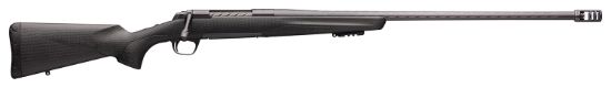 Picture of Browning 035543227 X-Bolt Pro Long Range 7Mm Rem Mag 3+1 26" Skip Fluted Heavy Barrel, Recoil Hawg Muzzle Brake, Spiral Fluted Bolt, Carbon Gray Elite Cerakote, Natural Carbon Fiber Stock 