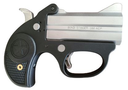 Picture of Bond Arms Basl Stinger 380 Acp 2Rd 3" Matte Stainless Steel Barrel, Anodized 7075-T6 Aluminum Frame, Rebounding Hammer, Blade Front/Fixed Rear Sights, Rubber Grip, Manual Safety 